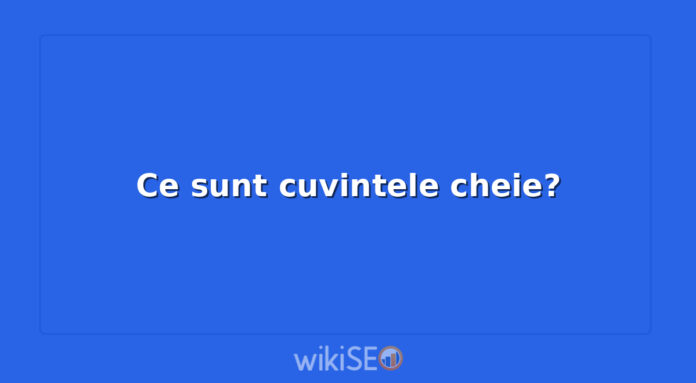Ce sunt cuvintele cheie?