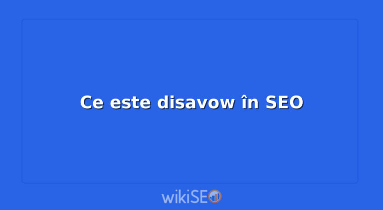 Ce este disavow în SEO